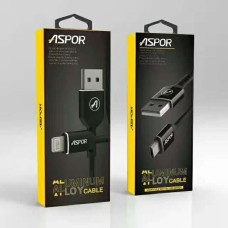 Кабель Aspor A122 USB – Lightning (2.1A/1.2м)- білий
