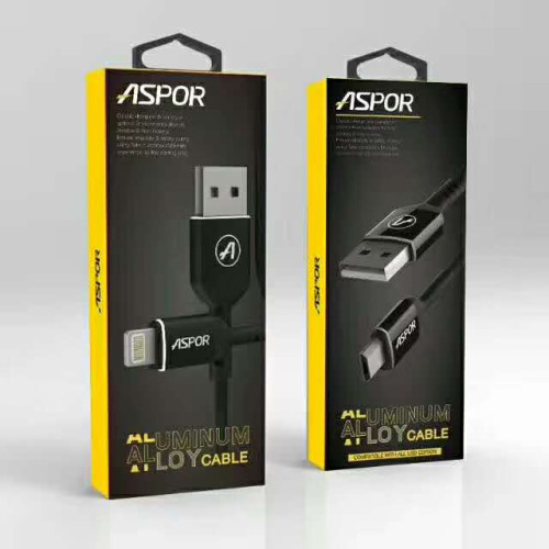 Кабель Aspor A122 USB – Lightning (2.1A/1.2м)- білий