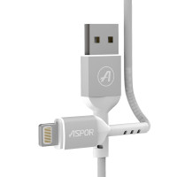 Кабель Aspor A122 USB – Lightning (2.1A/1.2м)- білий