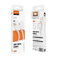 Кабель Aspor A126 Quick Charge USB – Lightning (6A/1м)- білий