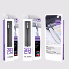 Кабель Aspor A162 Fast Charge USB – Micro (3A/0.3м)- графитовый