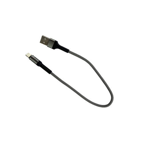 Кабель Aspor A163 Fast Charge USB – Lightning (3A/0.3м)- графітовий