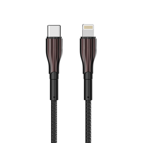 Кабель Aspor A110 Quick Charge Type-C – Lightning 3A/20W/1м- чорний