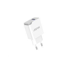 Мережевий зарядний пристрій Aspor A827 IQ (USB/2.4A)- білий