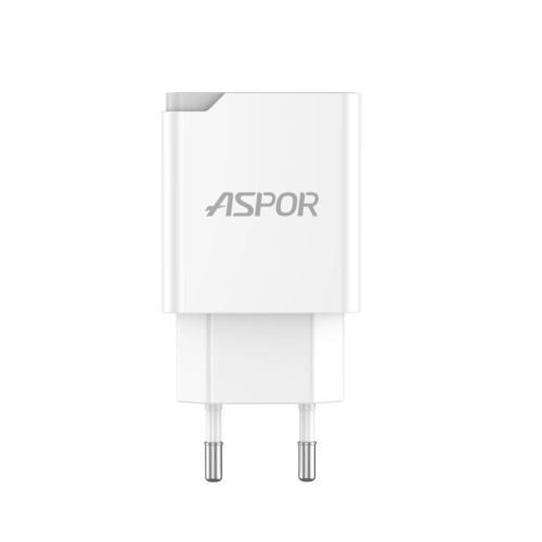 Мережевий зарядний пристрій Aspor A827 IQ (USB/2.4A)- білий