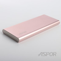 Портативний зарядний пристрій (Повербанк) Aspor A383 10000 mAh- рожеве золотий