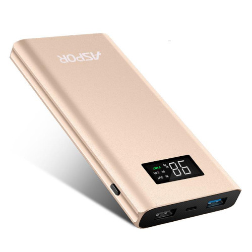 Портативний зарядний пристрій (Повербанк) Aspor Q388 10000 mAh- золотий
