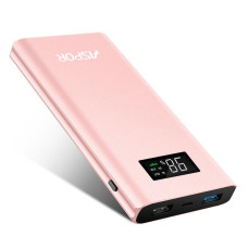 Портативний зарядний пристрій (Повербанк) Aspor Q388 10000 mAh- рожеве золотий