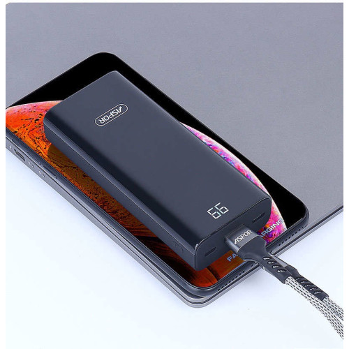 Портативний зарядний пристрій (Повербанк) Aspor A370 10000 mAh- чорний