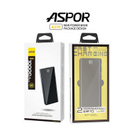 Портативний зарядний пристрій (Повербанк) Aspor A370 10000 mAh- чорний