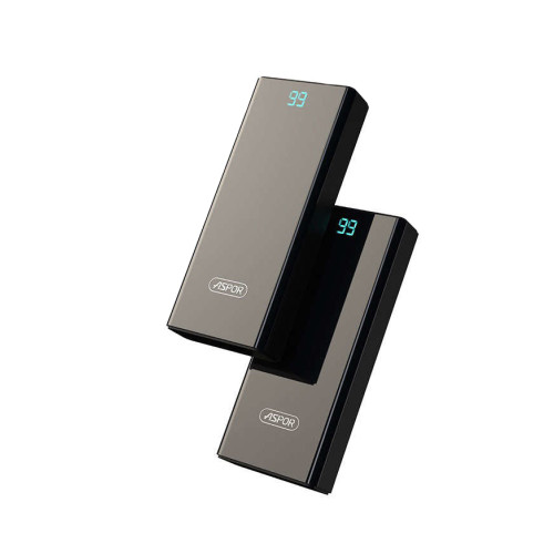 Портативний зарядний пристрій (Повербанк) Aspor A370 10000 mAh- чорний