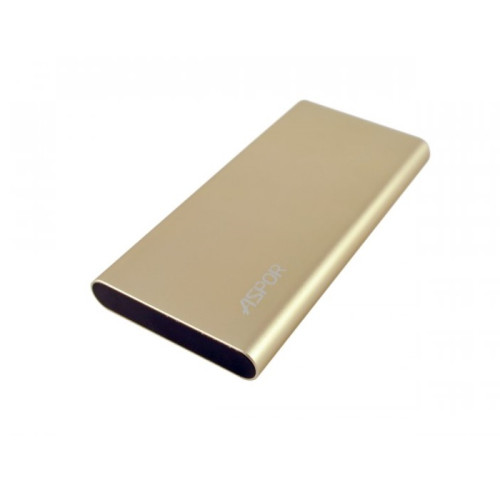 Портативний зарядний пристрій (Повербанк) Aspor A383 10000 mAh- золотий