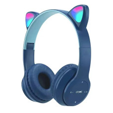 Bluetooth наушники CAT Ear P47M LED- синий