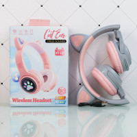Bluetooth навушники CAT Ear XY-231 LED- сірий