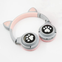 Bluetooth навушники CAT Ear XY-231 LED- сірий