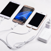 Кабель Hoco X1 Rapid charging 3в1 (Lightning /micro USB/Type-C) 1м- білий