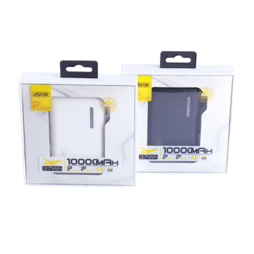 Портативний зарядний пристрій (Повербанк) Aspor A358 10000 mAh- білий