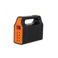 Фонарь-светильник JA-2007 3в1 (PowerBank 5000mAh/2 лампочки/солнечная батарея/Type-C)- оранжевый-черный