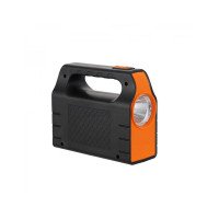 Фонарь-светильник JA-2007 3в1 (PowerBank 5000mAh/2 лампочки/солнечная батарея/Type-C)- оранжевый-черный