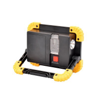 Прожектор світлодіодний L802-20W-2COB+1W + PowerBank- чорний-жовтий