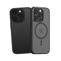 Чехол накладка Silicone Clear Case Full MagSafe для iPhone 15 Plus- grey