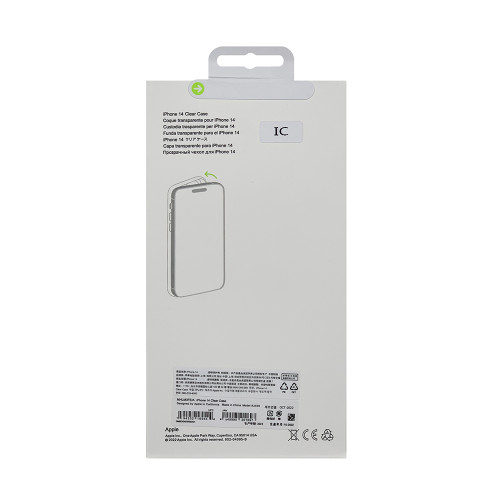 Чехол накладка Silicone Clear Case Full MagSafe для iPhone 14- clear