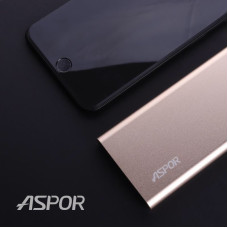 Портативний зарядний пристрій (Повербанк) Aspor A373 6000 mAh- рожеве золотий