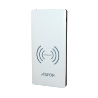 Портативное зарядное устройство (Повербанк) Aspor A341W 8000 mAh- бело-черный