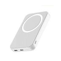 Портативное зарядное устройство (Повербанк) Aspor A325 MagSafe Battery Pack 5000 mAh (Type-C/Lightning/20W)- белый
