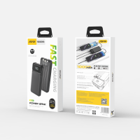 Портативний зарядний пристрій (Повербанк) Aspor A315 Fast Charge 10000 mAh (USB-C/USB/Type-C/Lightning/22.5W)- чорний