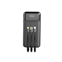 Портативний зарядний пристрій (Повербанк) Aspor A315 Fast Charge 10000 mAh (USB-C/USB/Type-C/Lightning/22.5W)- чорний