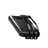 Портативний зарядний пристрій (Повербанк) Aspor A315 Fast Charge 10000 mAh (USB-C/USB/Type-C/Lightning/22.5W)- чорний