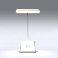 Настольная лампа с органайзером SD-873W5 LED Flexible + Wireless Charge (5V/5W/1.8A)- белый