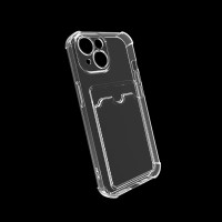 Чохол накладка Shockproof Card Slots для iPhone 15 Plus- прозорий