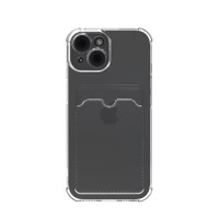 Чохол накладка Shockproof Card Slots для iPhone 15 Plus- прозорий