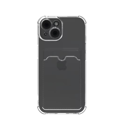 Чохол накладка Shockproof Card Slots для iPhone 15- прозорий
