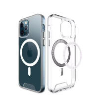 Чохол накладка Space Magnetic Wireless Charge для iPhone 15 Pro- прозорий