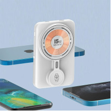 Портативний зарядний пристрій (Повербанк) Aspor A328 Magnetic Wireless 10000mAh + кабель Type-C/Lightning/Charge Apple Watch (USB/Lightning/Type-C/22.5W)- білий
