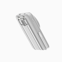 Портативний зарядний пристрій (Повербанк) Aspor A328 Magnetic Wireless 10000mAh + кабель Type-C/Lightning/Charge Apple Watch (USB/Lightning/Type-C/22.5W)- білий