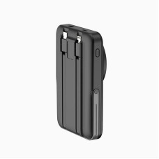 Портативний зарядний пристрій (Повербанк) Aspor A328 Magnetic Wireless 10000mAh + кабель Type-C/Lightning/Charge Apple Watch (USB/Lightning/Type-C/22.5W)- чорний