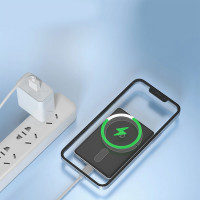 Портативний зарядний пристрій (Повербанк) Aspor A381 Magnetic Wireless 5000mAh (Type-C/20W)- сірий