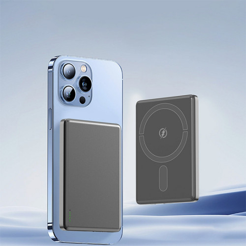 Портативное зарядное устройство (Повербанк) Aspor A381 Magnetic Wireless 5000mAh (Type-C/20W)- серый Портативное зарядное устройство (Повербанк) Aspor A381 Magnetic Wireless 5000mAh (Type-C/20W)- серый