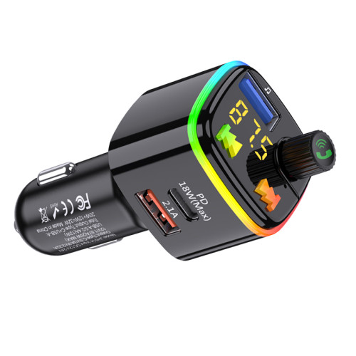 Bluetooth FM модулятор (трансмиттер) Jokade JH014 (PD/32W)- черный