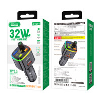 Bluetooth FM модулятор (трансмиттер) Jokade JH014 (PD/32W)- черный