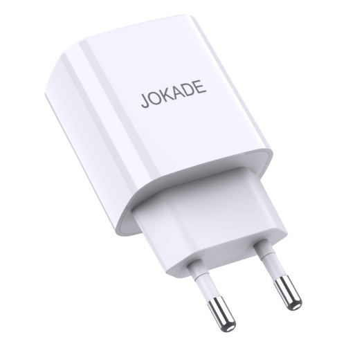 Мережевий зарядний пристрій Jokade JB041 (USB-C/USB/QC18W/PD20W) - білий