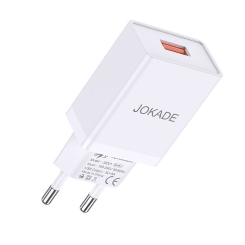 Мережевий зарядний пристрій Jokade JB047/JB021 (1USB/3A)- білий