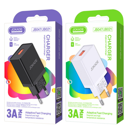 Мережевий зарядний пристрій Jokade JB047/JB021 (1USB/3A)- білий