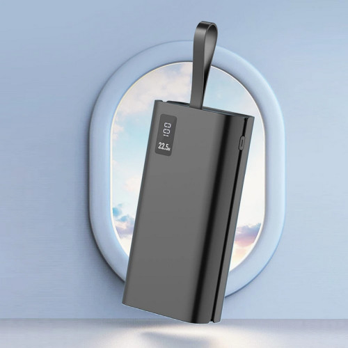 Портативное зарядное устройство (Повербанк) A337 30000mAh Fast Charge (2USB/Type-C/Micro/22.5W)- черный