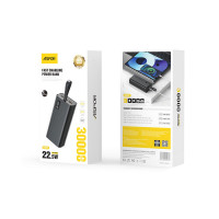Портативное зарядное устройство (Повербанк) A337 30000mAh Fast Charge (2USB/Type-C/Micro/22.5W)- черный