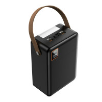 Портативний зарядний пристрій (Повербанк) Topomax Travel Series 80000mAh (4USB/Type-C/Micro/Lightning/22.5W)- чорний